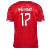 Maglia Calcio Danimarca Victor Kristiansen #17 Prima Divisa Europei 2024 Manica Corta